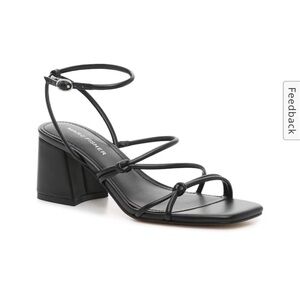 Marc Fisher Black Gavery/Gaverie Strappy Sandal Heel Size 10M NIB